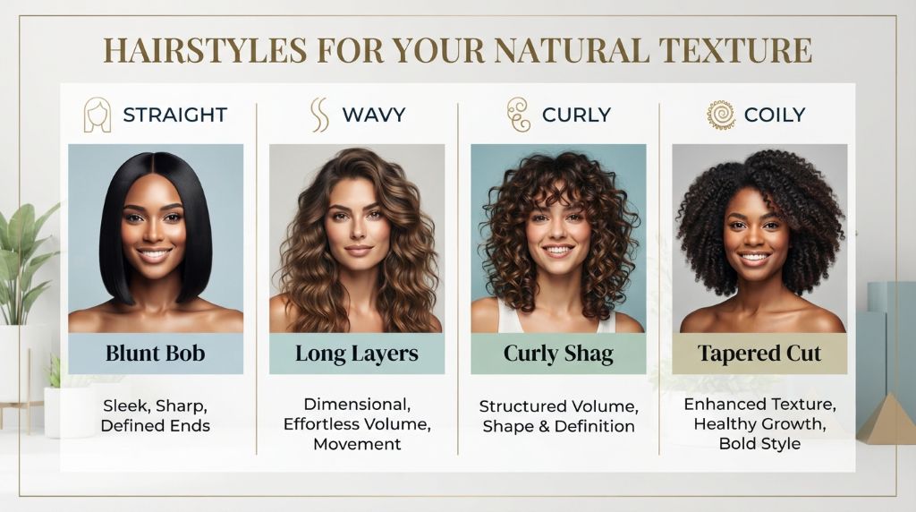 Choosing a hairstyle for natural hair texture