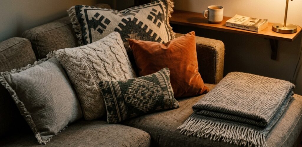 How to Build a Cohesive Color Palette With Throw Pillows and Blankets